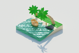 plage libre 3d print model - Mito3D