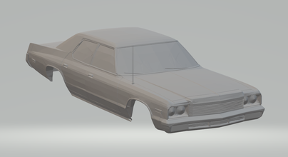 Plymouth furia hotwheels pressofuso scx fessura macchina slotcar stl stampabile rcmodel berlina coupé 3d print model - Mito3D