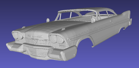 plymouth grand sport fury 1958 printable body car 3d print model in automotive 3dexport slot scalextric tamiya miniz automobile rc old vintage american 3d print model - Mito3D