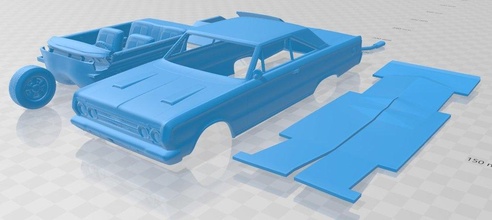 plymouth gtx 1967 yazdırılabilir araba 3d yazdır model in otomotiv 3dexport yuva ölçülü tamiya rc miniz hobi mikro 3d print model - Mito3D