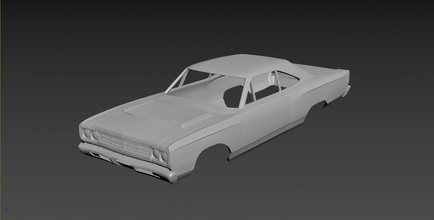 plymouth road runner 1969 3d print model in automotive 3dexport car cars hobby american auto muscle musclecar sportcar sport printcar drive rc 3d print model - Mito3D