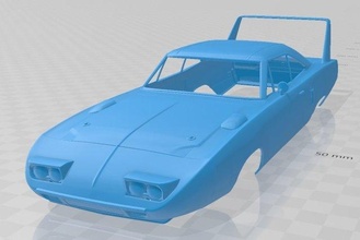 plymouth estrada corredor superbird 1970 imprimível corpo carro 3d impressão modelo in automotivo 3dexport fenda escalextrico tamiya rc miniz passatempo micro 3d print model - Mito3D