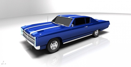 plymouth spor öfke 67 3d yazdır model in madeni paralar rozetler 3dexport 1967 araba vintage cars amerika birleşik devletleri musclecar lüks otomotiv korvet impala 3d print model - Mito3D