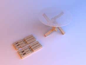 madera contrachapada vaso café mesa escritorio mueble interior diseño moderno habitación casa perfeccionismo circulo forma transparente 3d print model - Mito3D