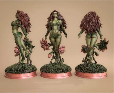 poison ivy woman poison-ivy poisonivy classic miniatures figurines justiceleague art sculptures female figure character villains girl diorama action scifi woman-character 3d print model - Mito3D