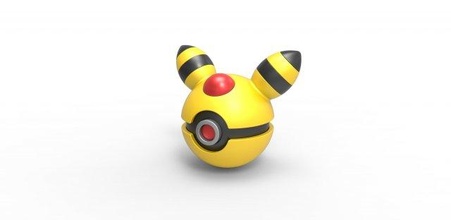 pokeball ampharos pokemon ball container toy print printable 3d print model - Mito3D