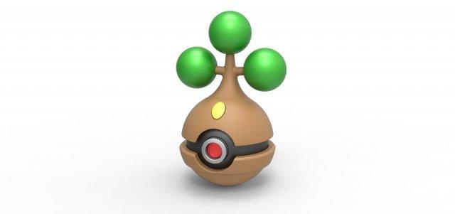 Pokeball bonsly Pokémon Konzept Container Anime Spielzeug drucken druckbar 3d print model - Mito3D