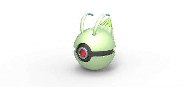 Pokeball Celebi Pokémon Konzept Container Anime Spielzeug drucken druckbar Ball 3d print model - Mito3D