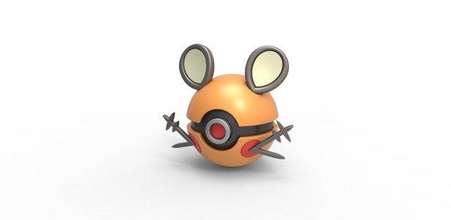 Pokeball dedenne Pokémon pokemondedenne Anime Spielzeug drucken druckbar 3d print model - Mito3D