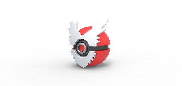 pokeball delibird pokemon concept container anime toy print printable 3D print model - Mito3D