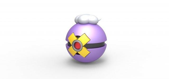 Pokeball Drifloon Pokémon Konzept Container Anime Spielzeug drucken druckbar 3d print model - Mito3D