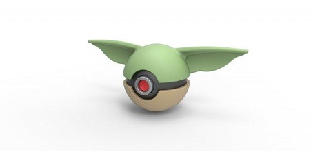 grogu orb 3d print model in 3dexport green starwars thechild child concept container toy printable 3d print model - Mito3D