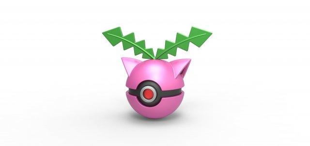 Pokeball Hopfen Pokémon Konzept Container Anime Spielzeug drucken druckbar 3d print model - Mito3D