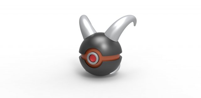 pokeball houndoom Pokémon chien concept récipient anime jouet impression imprimable 3D print model - Mito3D