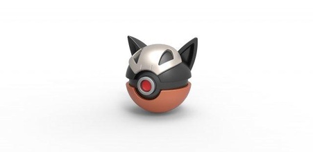 Pokeball Hund Pokémon Konzept Container Anime Spielzeug drucken druckbar 3d print model - Mito3D