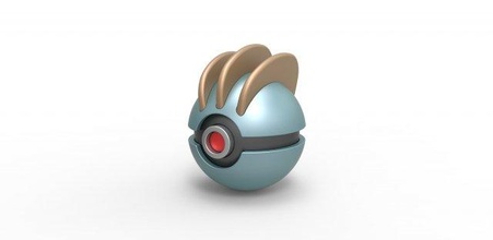 pokebola machop Pokémon bola recipiente brinquedo impressão imprimível 3d print model - Mito3D