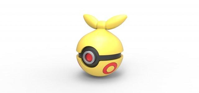 pokebola makuhita pokemon concepto envase anime juguete impresión imprimible pelota 3d print model - Mito3D