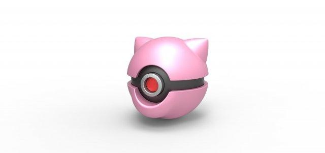 Pokeball miauen Pokémon Konzept Container Anime Spielzeug drucken druckbar 3d print model - Mito3D