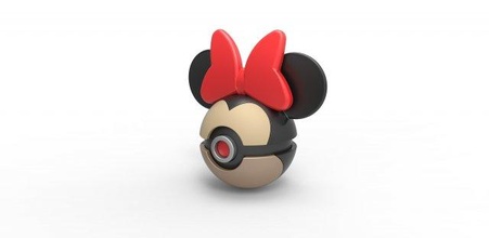 minnie ratón orbe 3d impresión modelo in 3dexport mouse concepto envase juguete imprimible 3d print model - Mito3D