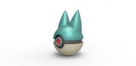 pokeball munchlax pokemon konteyner oyuncak Yazdır yazdırılabilir 3d print model - Mito3D
