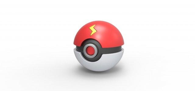 pokeball Pikachu Pokémon concept récipient anime jouet impression imprimable Balle 3d print model - Mito3D