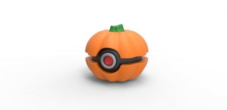 pokeball citrouille Pokémon Halloween concept récipient anime jouet impression imprimable 3d print model - Mito3D