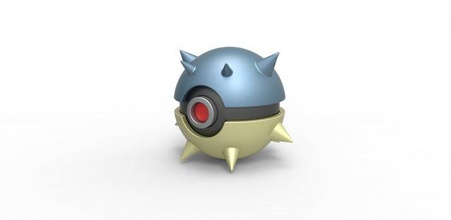 pokebola qwilfish Pokémon recipiente anime brinquedo impressão imprimível 3d print model - Mito3D