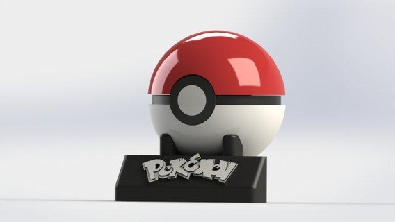 pokeball porta anello 3d stampa modello in giocattoli 3dexport pokemon pokemongo pokeballs squillare titolare supporto 3d print model - Mito3D