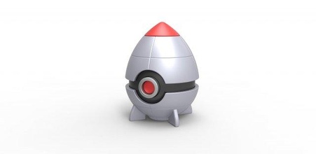 pokeball roket pokemon bomba füze konsept konteyner anime oyuncak Yazdır yazdırılabilir 3d print model - Mito3D