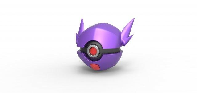pokebola sableye pokemon concepto envase anime juguete impresión imprimible pelota 3d print model - Mito3D