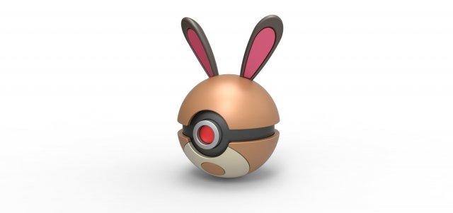 pokebola centrar pokemon concepto envase anime juguete impresión imprimible pelota 3d print model - Mito3D