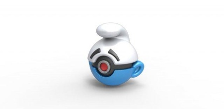 pokeball schtroumpf Pokémon schtroumpfs concept récipient anime jouet impression imprimable 3d print model - Mito3D