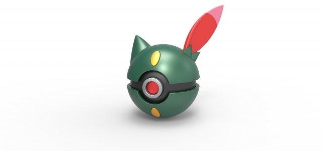 pokebola sneasel pokemon concepto envase anime juguete impresión imprimible pelota 3d print model - Mito3D