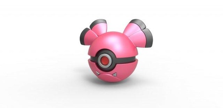 pokeball snubbull Pokemon contenitore giocattolo Stampa stampabile 3d print model - Mito3D