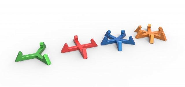 pokeball supporter ensemble 3 Pokémon stand pokéball jouet impression imprimable 3d print model - Mito3D