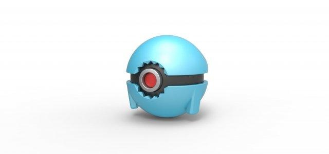 pokeball wobbuffet pokemon konsept konteyner anime oyuncak Yazdır yazdırılabilir 3d print model - Mito3D