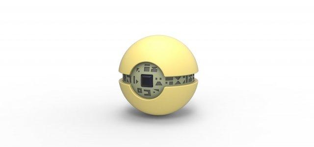pokelantis ball pokeball pokemon concept container anime toy print printable pokelantisball 3d print model - Mito3D