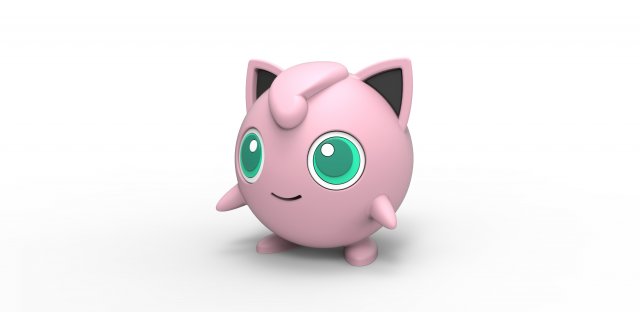 jigglypuff 3d impressão modelo in brinquedos 3dexport brinquedo imprimível 3D print model - Mito3D