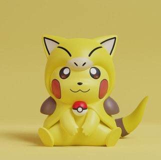 pokemon pikachu cosplay bundle 1st generation monsters & creatures pokemongo pokemon-go kanto abra snorlax tauros slowpoke munchlax 3d print model - Mito3D