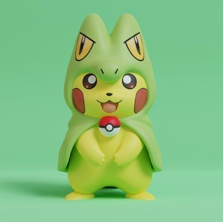 pokemon Pikachu cosplay haz hoenn entrantes monstruos criaturas pokemongo go figura mudkip 3d print model - Mito3D