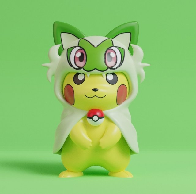 pokemon pikachu cosplay bundle paldea starters monsters & creatures pokemongo pokemon-go pokemonfigure 3D print model - Mito3D