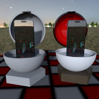 pokemon temalı hücre telefon Kulp destek pokeball obj 3d impresion3d 3d print model - Mito3D