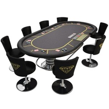 poker table poker card casino boardgame chip luck chance seat stool leisure table game activity playing dice slot chair sports 3dvm 3d print model - Mito3D