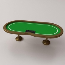 Poker Tabelle Spiele Kasino Glücksspiel Karten Sport Spaß Schreibtisch zocken Möbel 3d print model - Mito3D