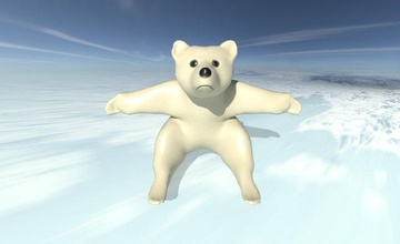 polar bear white north pole snow winter cold skin wool forest ice 3d print model - Mito3D