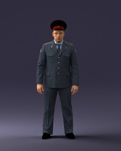 policeman pose 0118-f1 print ready 3d model in man 3dexport scan polygon 3dprint human male realistic posed character figurine people visualization miniatures casual fashion woman child 3d print model - Mito3D