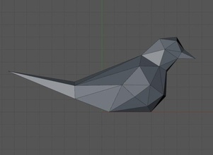 poly bird 3d print model in sculpture 3dexport birds dove pigeon lowpoly low-poly polygonal 3d print model - Mito3D