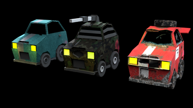 poly Wagen mk21 Lowpoly Videospiel Videospiele Rallye Militär Militar Limousine vw Fahrzeug Carro strukturiert 3d print model - Mito3D