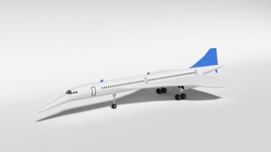 poly cartoon concorde airplane concorde airplane jet airliner supersonic france cartoon jumbo airline lowpoly  poly blender topology game ready aircraft