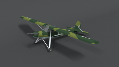 poli desenho animado fieseler fi 156 estocar wwii avião 3d modelo in recon 3dexport aeronave militares ww2 guerra histórico liquidificador topologia 3d print model - Mito3D